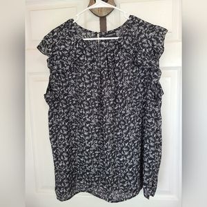 (1220) Liz Claiborne Woman's Sleeveless Blouse, Size: XXL Color: Black